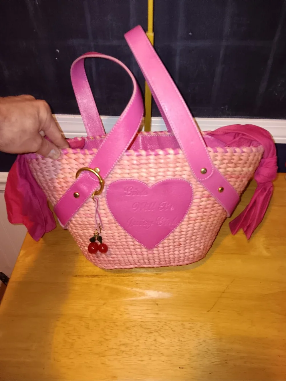 Juicy Couture Ultra Rare Vintage Y2k Wicker Basket Heart Bag